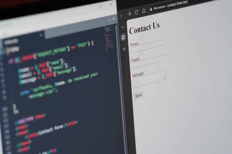 PHP Coding and web output side by side