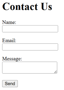 Basic contact form view