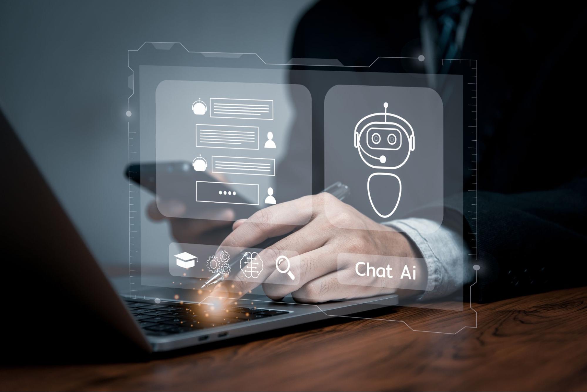 AI bot prompt, user typing